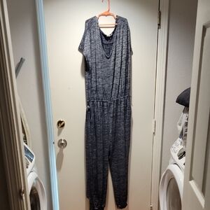 GAP Heathered Gray Jumpsuit